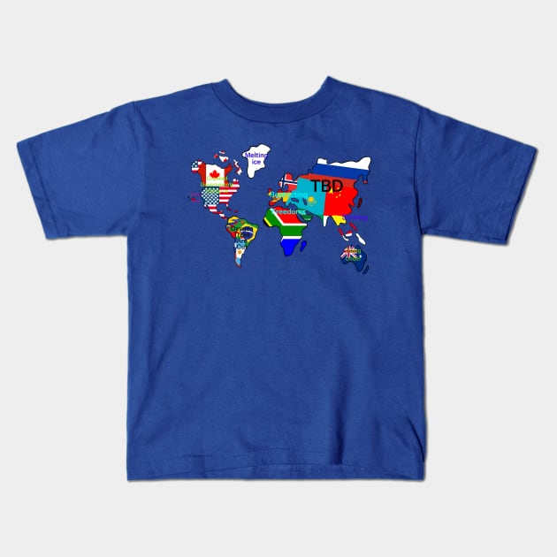 Screwed up world Kids T-Shirt by Keatos